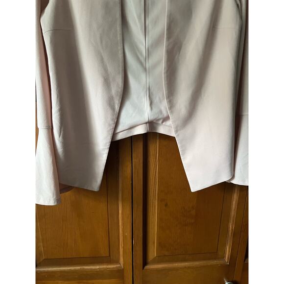 Adrianna Papell Women's Open-Front Asymmetrical Hem Blazer Jacket Pink Size S - Picture 5 of 8